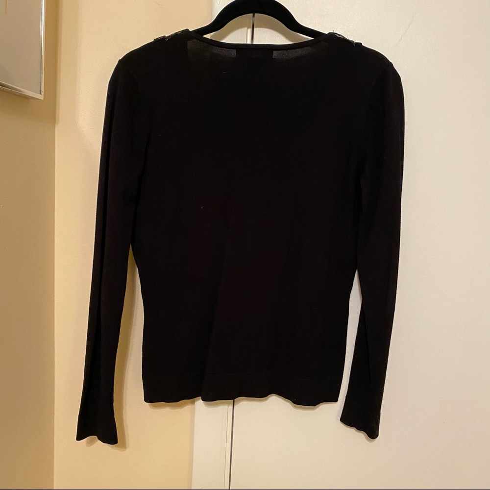 Black Leopard Print Ruffle Cardigan - Picture 5 of 5